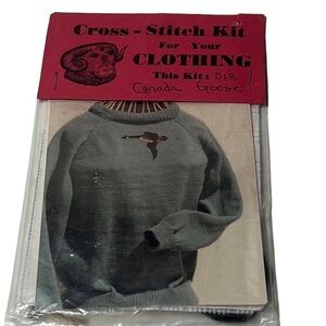 Vintage cross stitch Canada goose kit